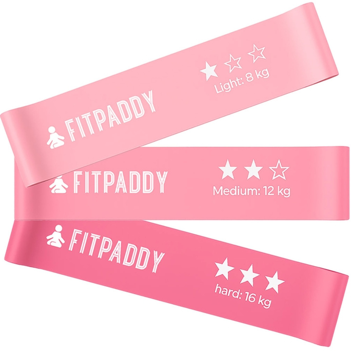 Fitpaddy Elastiska Band Plus 3 Styck Pink Edition in the group Sport, leisure & Hobby / Exercise equipment / Exercise accessories at TP E-commerce Nordic AB (D35070)
