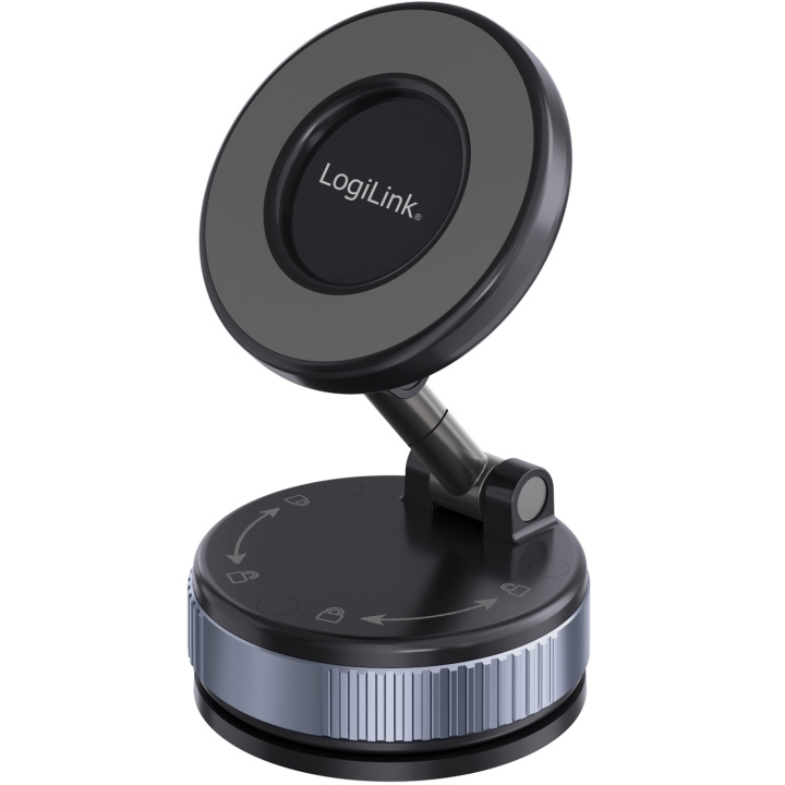 LogiLink Mobilhållare magnetisk med vakuumfäste in the group SMARTPHONE & TABLETS / Other accessories / Docks, Tripods & Holders at TP E-commerce Nordic AB (D35071)