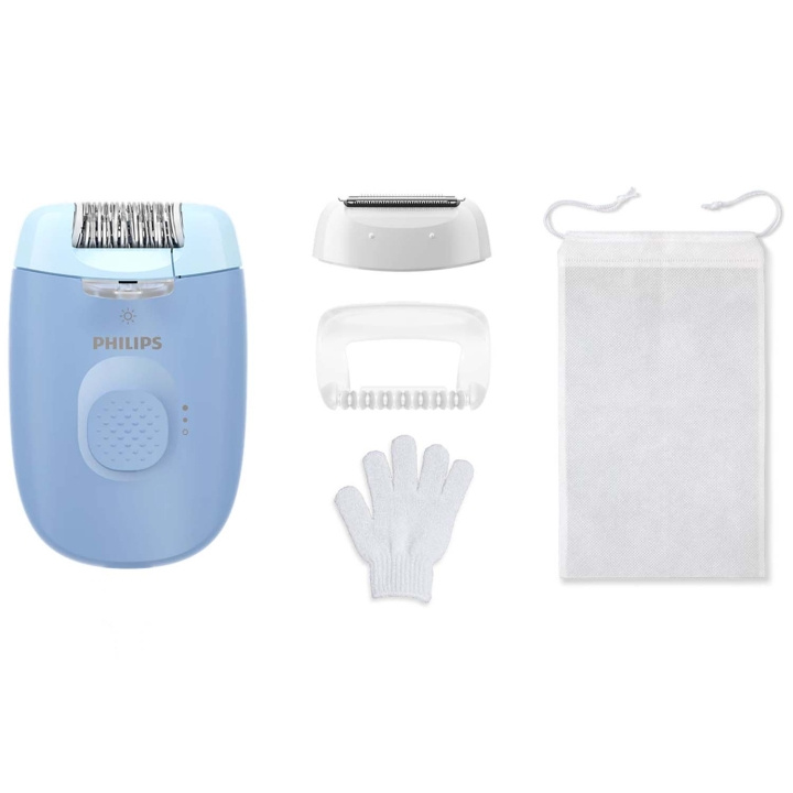 Philips Epilator med sladd +4 tillbehör BRE247/00 in the group BEAUTY & HEALTH / Hair & Styling / Hair removal / Epliators at TP E-commerce Nordic AB (D35076)
