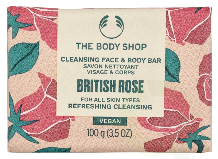 The Body Shop British Rose Cleansing Face & Body Bar 100 g in the group BEAUTY & HEALTH / Skin care / Body health / Body lotion at TP E-commerce Nordic AB (D35446)