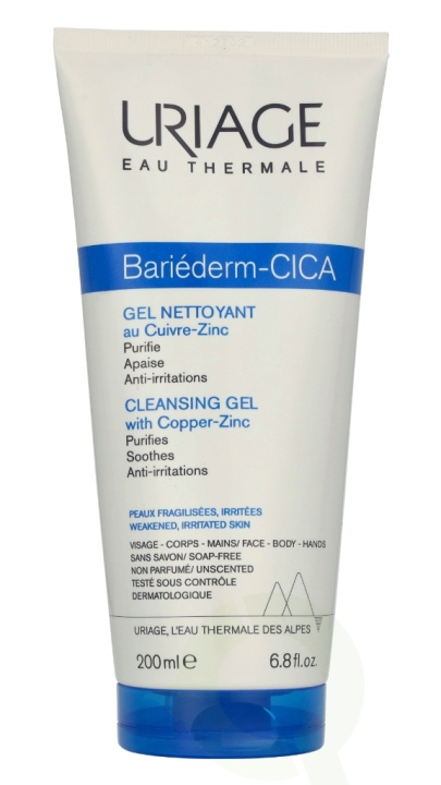 Uriage Bariederm Cleansing Cica-Gel 200 ml For Weakened, Irritated Skin in the group BEAUTY & HEALTH / Skin care / Face / Cleaning at TP E-commerce Nordic AB (D35585)