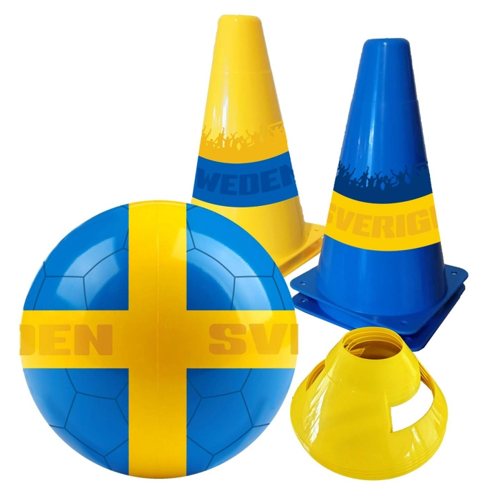 SportMe Fotbollsset SVERIGE - Boll och Koner in the group TOYS, KIDS & BABY PRODUCTS / Outdoor toys / Sport & Games at TP E-commerce Nordic AB (D35603)