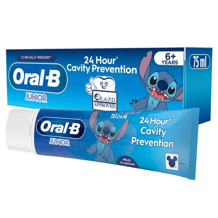 Oral B Tandkräm Junior Pro Stitch 75ml 6+ år in the group BEAUTY & HEALTH / Oral care / Whitening products at TP E-commerce Nordic AB (D35620)