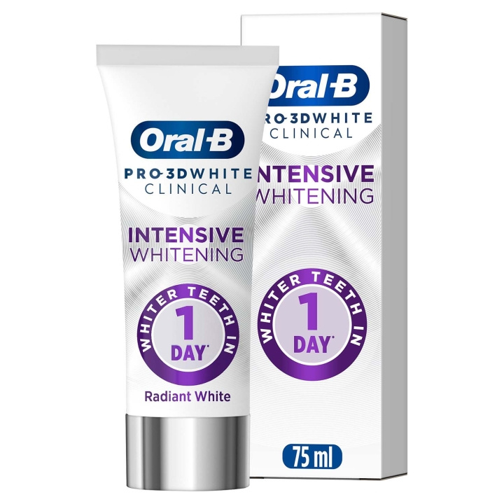 Oral B Tandkräm Pro-3DW Clinical Int White Radiant White 75ml in the group BEAUTY & HEALTH / Oral care / Whitening products at TP E-commerce Nordic AB (D35624)