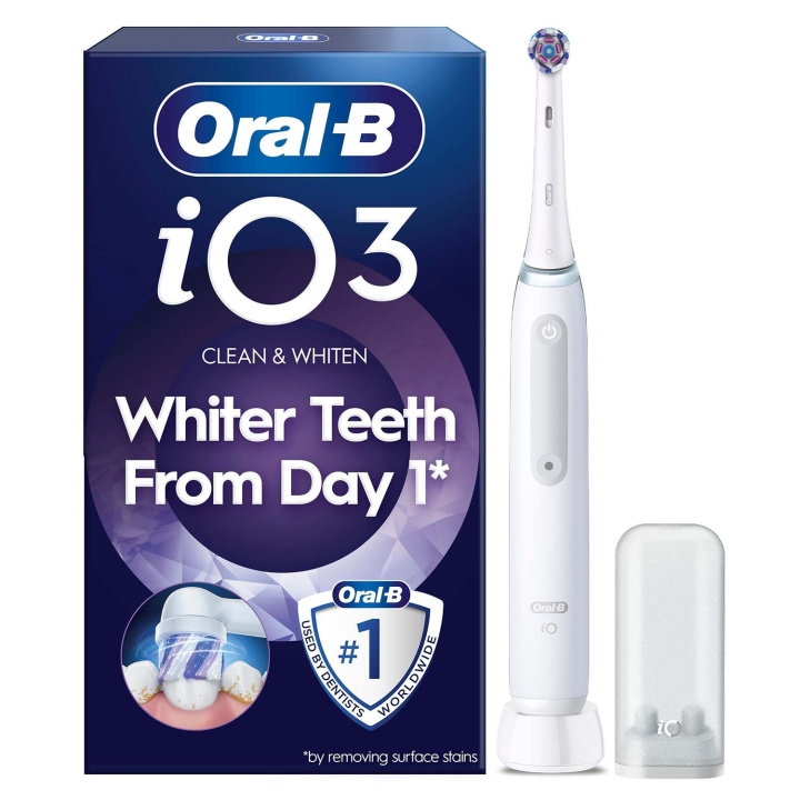 Oral B Eltandborste iO3 Quite White (Whitening Edition) in the group BEAUTY & HEALTH / Oral care / Electric toothbrushes at TP E-commerce Nordic AB (D35627)