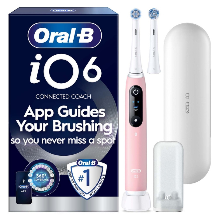 Oral B Eltandborste iO6 Series Pink Sand Sensitive, 1 Extra Refill in the group BEAUTY & HEALTH / Oral care / Electric toothbrushes at TP E-commerce Nordic AB (D35635)