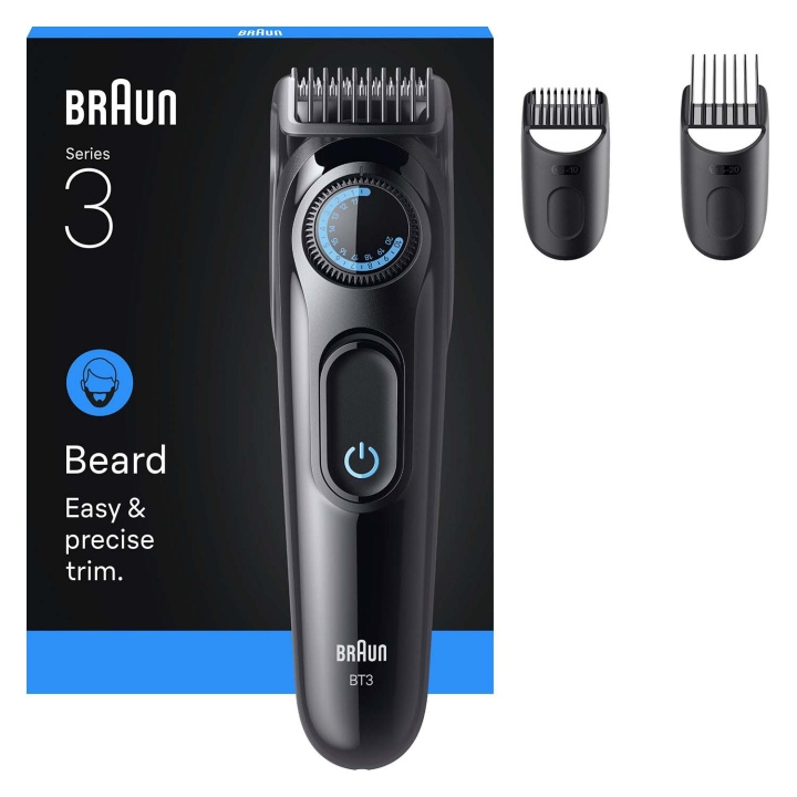 Braun Skäggtrimmer BT3520 +3 stylingtillbehör in the group BEAUTY & HEALTH / Hair & Styling / Shaving & Trimming / Beard trimmer & Accessories at TP E-commerce Nordic AB (D35638)