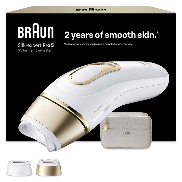 Braun IPL Silk·expert Pro 5, Hårborttagning Hemma, 2 huvuden, PL5210 in the group BEAUTY & HEALTH / Hair & Styling / Hair removal / IPL & Laser at TP E-commerce Nordic AB (D35641)