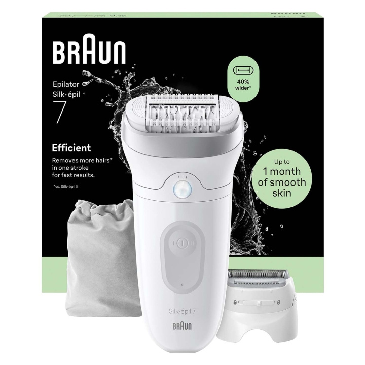 Braun Epilator Silk·épil 7, Wet & Dry, Långvarigt Slät Hud, 7-041, Silver in the group BEAUTY & HEALTH / Hair & Styling / Hair removal / Epliators at TP E-commerce Nordic AB (D35647)