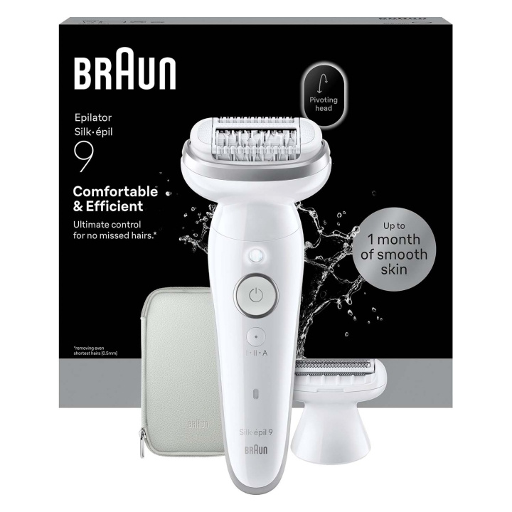 Braun Epilator Silk·épil 9 Wet & Dry, Långvarigt Slät Hud, 9-030, Silver in the group BEAUTY & HEALTH / Hair & Styling / Hair removal / Epliators at TP E-commerce Nordic AB (D35648)