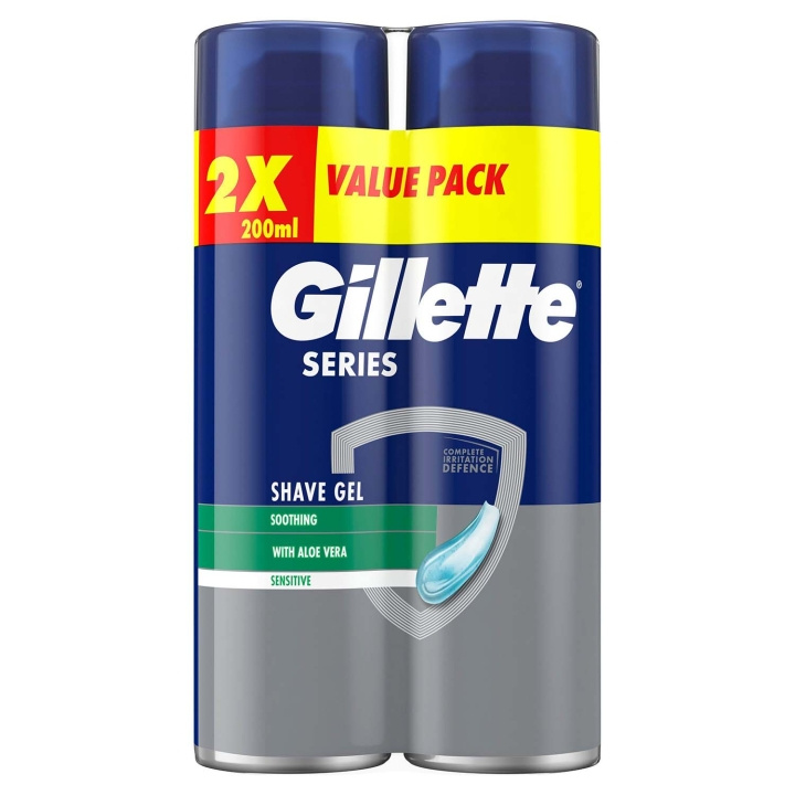 Gillette Rakgel Soothing, Lugnande med Aloe Vera, 2x200ml in the group BEAUTY & HEALTH / Hair & Styling / Shaving & Trimming at TP E-commerce Nordic AB (D35779)