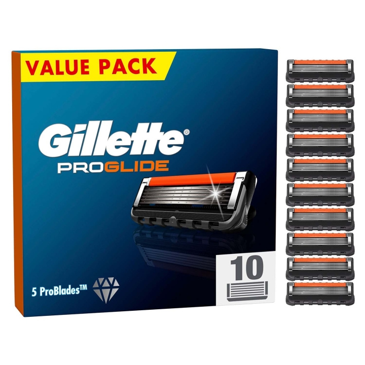 Gillette Rakblad ProGlide 10st - Storpack in the group BEAUTY & HEALTH / Hair & Styling / Shaving & Trimming / Razors & Accessories at TP E-commerce Nordic AB (D35783)