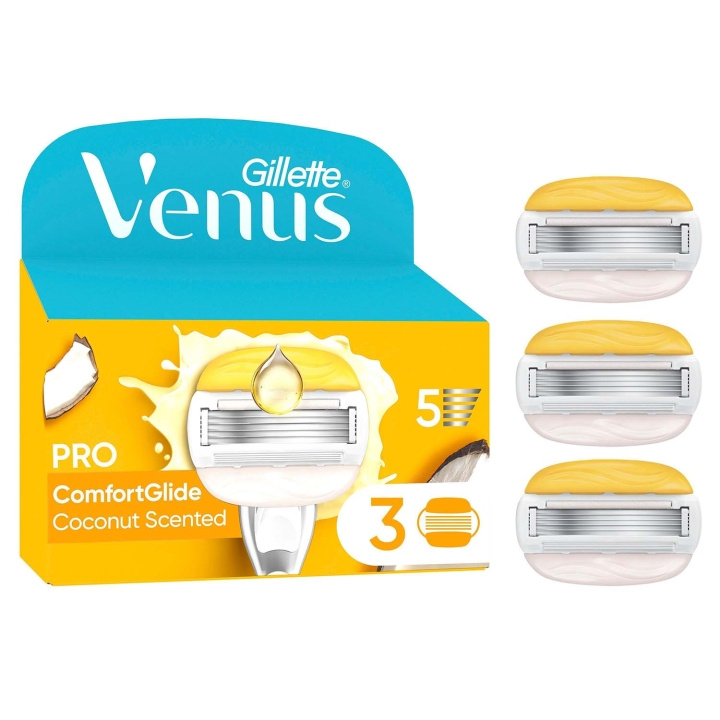 Gillette Venus Rakblad Pro Comfortglide Coconut Olay 3st in the group BEAUTY & HEALTH / Hair & Styling / Shaving & Trimming / Razors & Accessories at TP E-commerce Nordic AB (D35791)