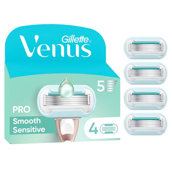 Gillette Venus Rakblad Pro Smooth Sensitive CRT 4st in the group BEAUTY & HEALTH / Hair & Styling / Shaving & Trimming / Razors & Accessories at TP E-commerce Nordic AB (D35792)