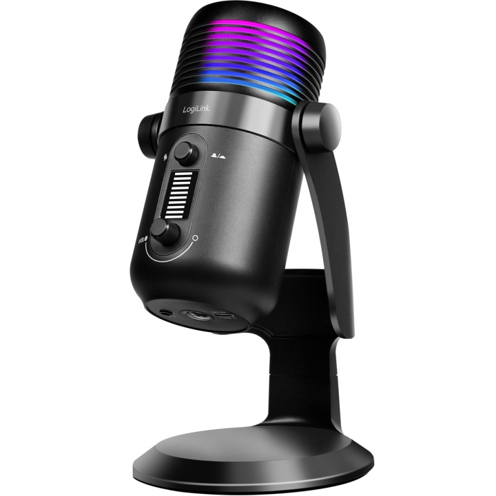 LogiLink Mikrofon USB Riktad NRC RGB Svart in the group COMPUTERS & PERIPHERALS / Computer accessories / Microphones at TP E-commerce Nordic AB (D35826)