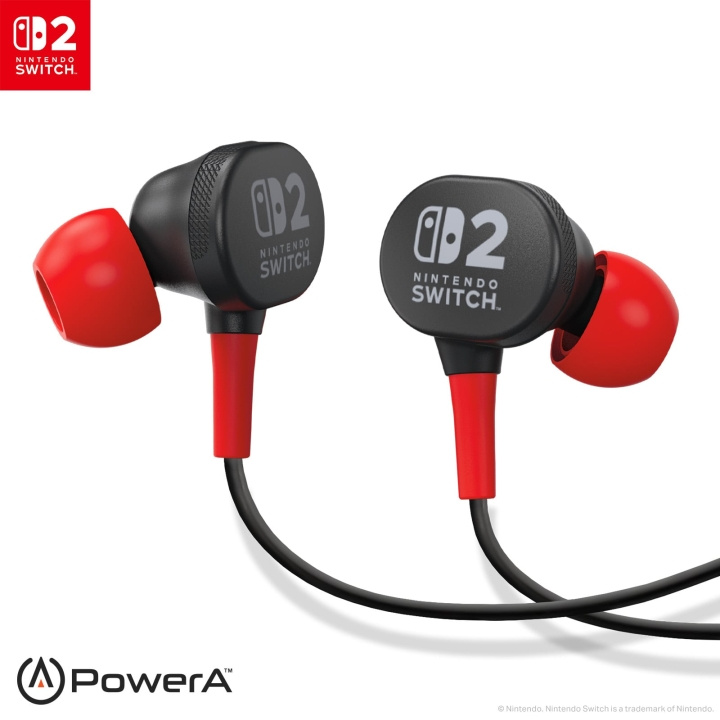 PowerA Wired Earbuds for Nintendo Switch 2- Black in the group HOME ELECTRONICS / Game consoles & Accessories / Nintendo Switch 2 / Accessories at TP E-commerce Nordic AB (D36987)