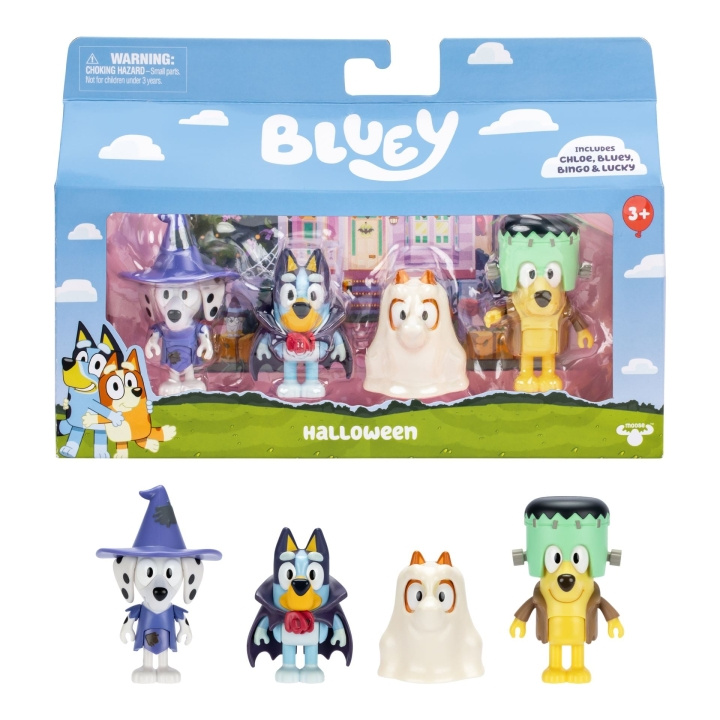 Bluey Figures 4-Pack - Halloween (90266) in the group TOYS, KIDS & BABY PRODUCTS / Toys / Figures, Miniatures & accessories at TP E-commerce Nordic AB (D37256)