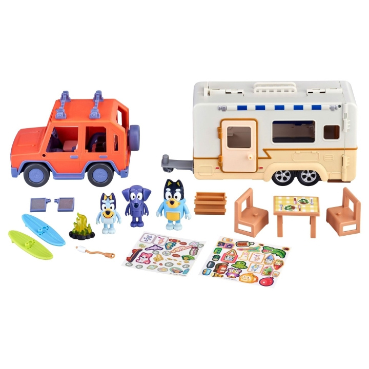 Bluey – Family 4WD and Caravan playset (90130) in the group TOYS, KIDS & BABY PRODUCTS / Toys / Toy cars at TP E-commerce Nordic AB (D37270)