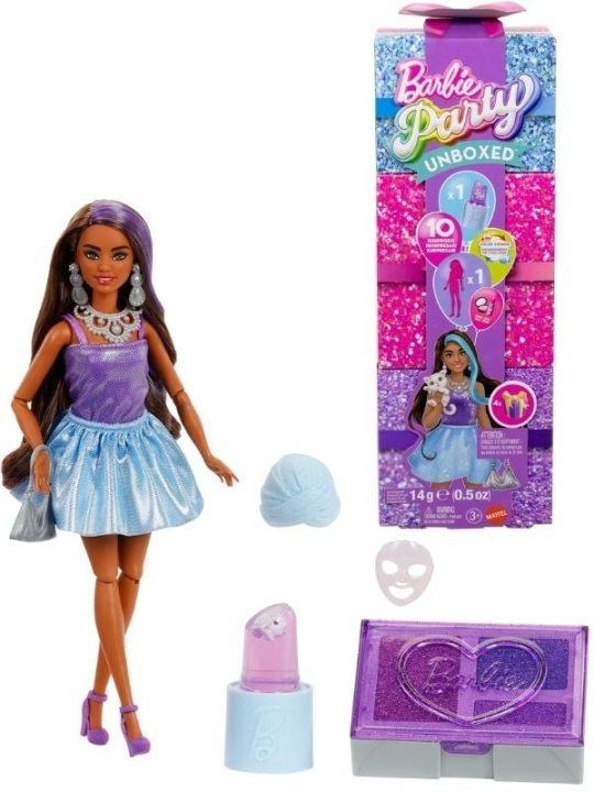 Barbie Glam Party Unboxed Purple Petite Doll (JFY66) in the group TOYS, KIDS & BABY PRODUCTS / Toys / Docks & Accessories at TP E-commerce Nordic AB (D37395)
