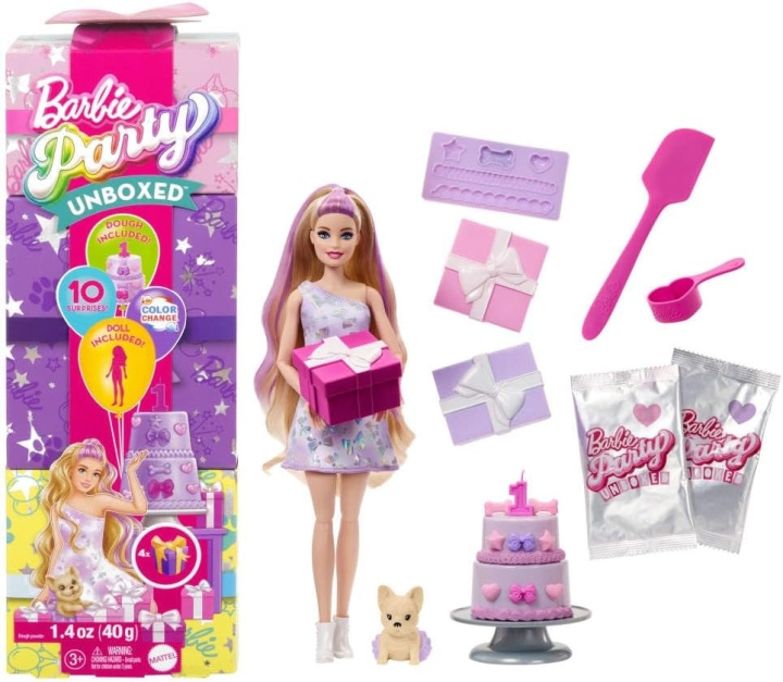 Barbie Glam Party Unboxed Red Original Doll (JFY68) in the group TOYS, KIDS & BABY PRODUCTS / Toys / Docks & Accessories at TP E-commerce Nordic AB (D37396)