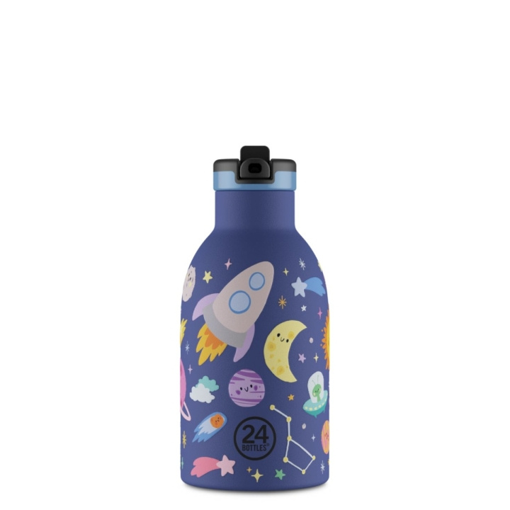 24Bottles Clima - Space Friends - Blå - 330 ml in the group Sport, leisure & Hobby / Outdoor recreation / Thermoses & Water Bottles at TP E-commerce Nordic AB (D37404)