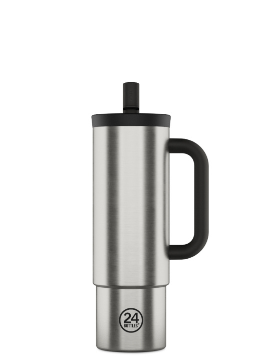 24Bottles Straw Cup - Brushed Steel - 800 ml in the group Sport, leisure & Hobby / Outdoor recreation / Thermoses & Water Bottles at TP E-commerce Nordic AB (D37457)