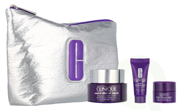 Clinique Smart Lift Value Set 65 ml Smart Clinical Repair Lifting Face + Neck Cream 50ml /Smart Clinical Repair Wrinkle Correcting Serum 10ml /Smart Clinical Repair Wrinkle Correcting Eye Cream 5ml in the group BEAUTY & HEALTH / Skin care / Face at TP E-commerce Nordic AB (D37677)
