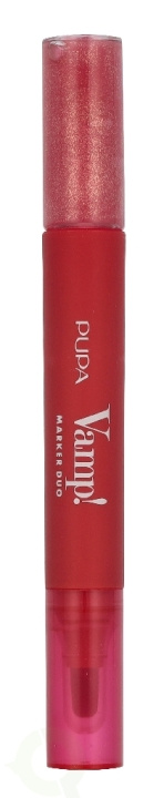 Pupa Milano Pupa Vamp! Marker Duo 4 ml #004 Spicy Raspberry / lip marker 1,4ml / lip gloss 2,6ml in the group BEAUTY & HEALTH / Makeup / Lips / Lipp gloss at TP E-commerce Nordic AB (D37712)