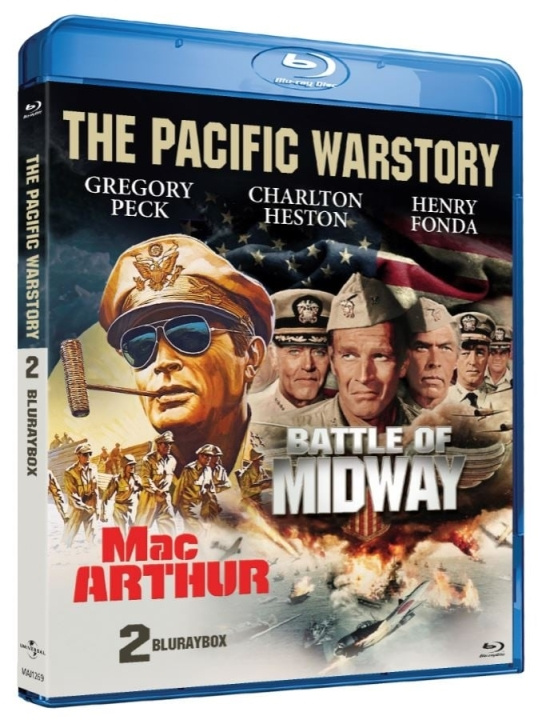 The Pacific War Story - 2 Disc Box set contains Midway and MacArthur Movie (Limited edition) (Blu-ray) in the group HOME ELECTRONICS / Audio & Picture / TV & Accessories / Movies / Blu-ray at TP E-commerce Nordic AB (D37893)