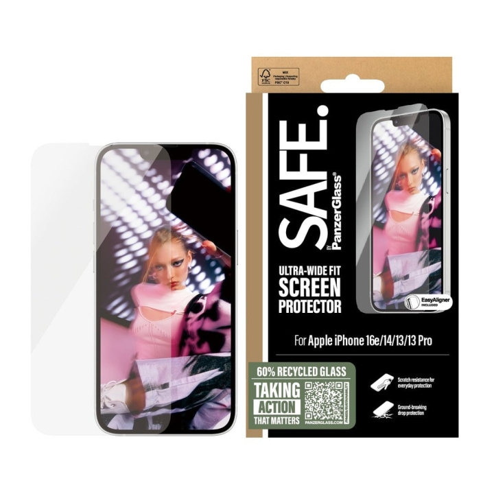 PanzerGlass SAFE by PanzerGlass - Screen Protection - iPhone 16e - 14 - 13 - 13 Pro - Ultra-Wide Fit in the group SMARTPHONE & TABLETS / Phone cases / Apple / iPhone 16 at TP E-commerce Nordic AB (D38259)
