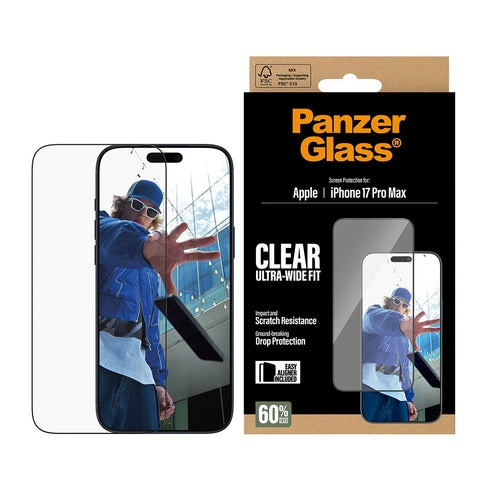 PanzerGlass Screen Protector - iPhone 17 Pro Max - UWF w. EasyAligner in the group SMARTPHONE & TABLETS / Phone cases / Apple / iPhone 17 at TP E-commerce Nordic AB (D38296)