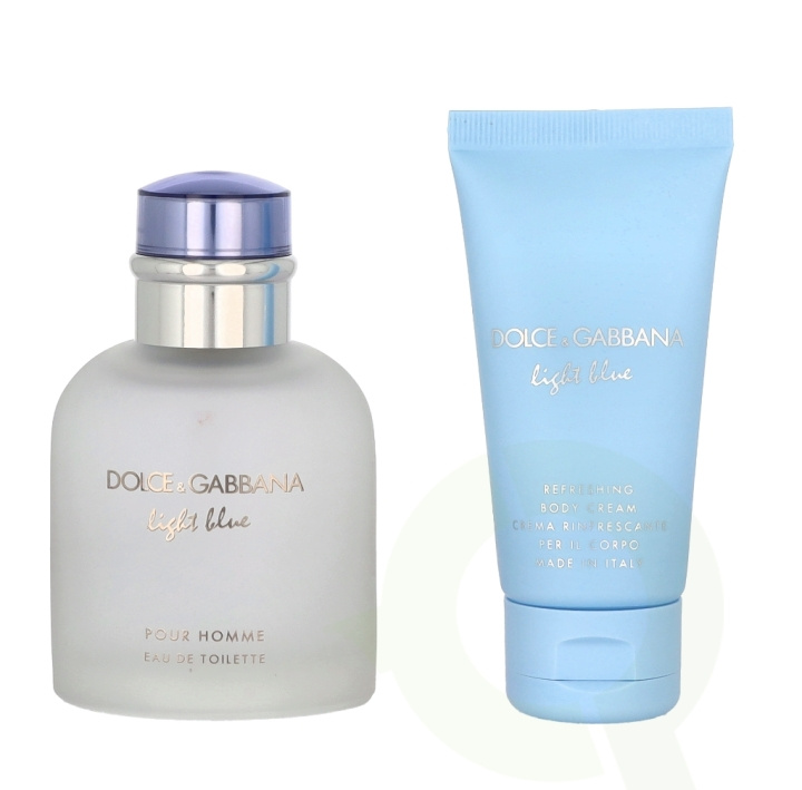 Dolce & Gabbana Light Blue Pour Homme Giftset 125 ml Edt Spray 75ml/Body Cream Donna 50ml in the group BEAUTY & HEALTH / Fragrance & Perfume / Perfumes / Perfume for him at TP E-commerce Nordic AB (D39407)