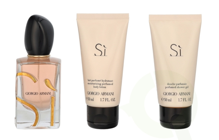 Armani Si Giftset 150 ml Edp Spray 50ml/Body Lotion 50ml/Shower Gel 50ml in the group BEAUTY & HEALTH / Gift sets / Gift sets for her at TP E-commerce Nordic AB (D39450)