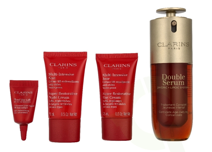 Clarins Replenishing Age-Defying Set 83 ml Serum 50ml/Day Cream 15ml/Night Cream 15ml/Eye gel 3ml in the group BEAUTY & HEALTH / Skin care / Face at TP E-commerce Nordic AB (D39505)