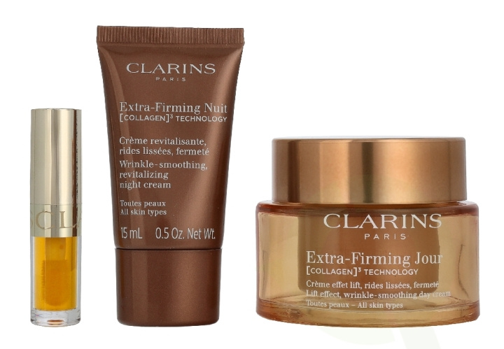 Clarins Age-Defying & Firming Essentials Set 66.4 ml Day Cream 50ml/Night Trial 15ml/Lip Oil 1,4ml in the group BEAUTY & HEALTH / Skin care / Face at TP E-commerce Nordic AB (D39537)