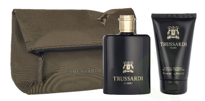Trussardi Uomo Giftset 200 ml Edt Spray 100ml/Shampoo & Shower Gel 100ml/Beauty Bag in the group BEAUTY & HEALTH / Fragrance & Perfume / Perfumes at TP E-commerce Nordic AB (D39684)