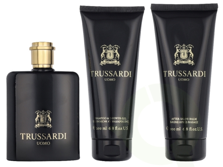 Trussardi Uomo Giftset 500 ml Edp Spray 100ml/Shampooo & Shower Gel 200ml/After Shave Balm 200ml in the group BEAUTY & HEALTH / Fragrance & Perfume / Perfumes at TP E-commerce Nordic AB (D39686)