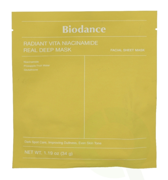 Biodance Radiant Vita Niacinamide Face Mask 34 g in the group BEAUTY & HEALTH / Skin care / Face at TP E-commerce Nordic AB (D39712)