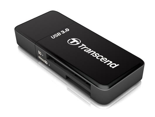 Transcend RDF5 USB 3.1 Memory Card Reader, Black in the group HOME ELECTRONICS / Storage media / Memory card reader at TP E-commerce Nordic AB (D39728)