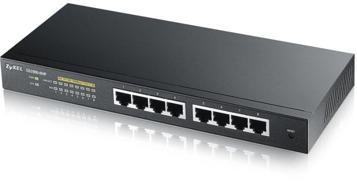 ZyXEL GS1900-8HPv2 - 8-port switch in the group COMPUTERS & PERIPHERALS / Network / Switches at TP E-commerce Nordic AB (D39735)