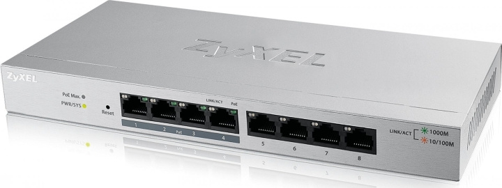 ZyXEL GS1200-8HPv2 - 8-Port Switch A in the group COMPUTERS & PERIPHERALS / Network / Switches at TP E-commerce Nordic AB (D39747)