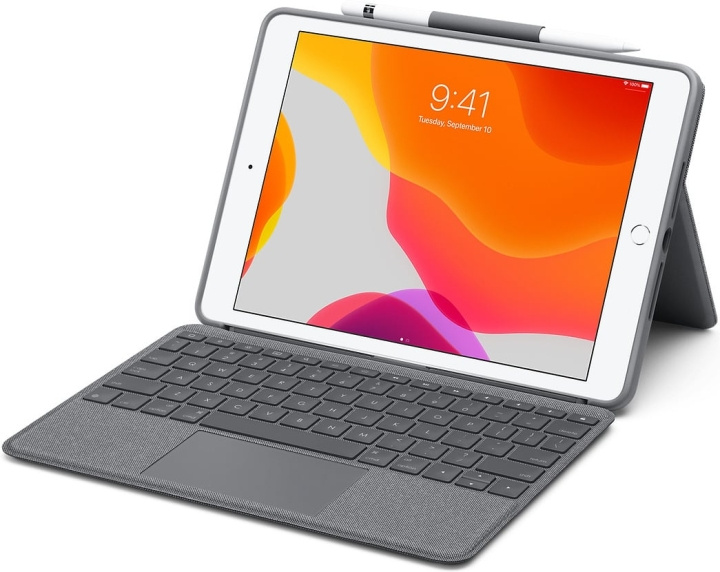 Logitech Combo Touch Keyboard/Protective Case for 7th, 8th, and 9th Generation iPads in the group SMARTPHONE & TABLETS / Tablet cases at TP E-commerce Nordic AB (D39770)