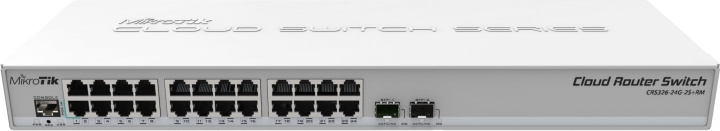 MikroTik Cloud Router Switch CRS326-24G-2S+RM - 24-port switch in the group COMPUTERS & PERIPHERALS / Computer cables / Switches at TP E-commerce Nordic AB (D39791)