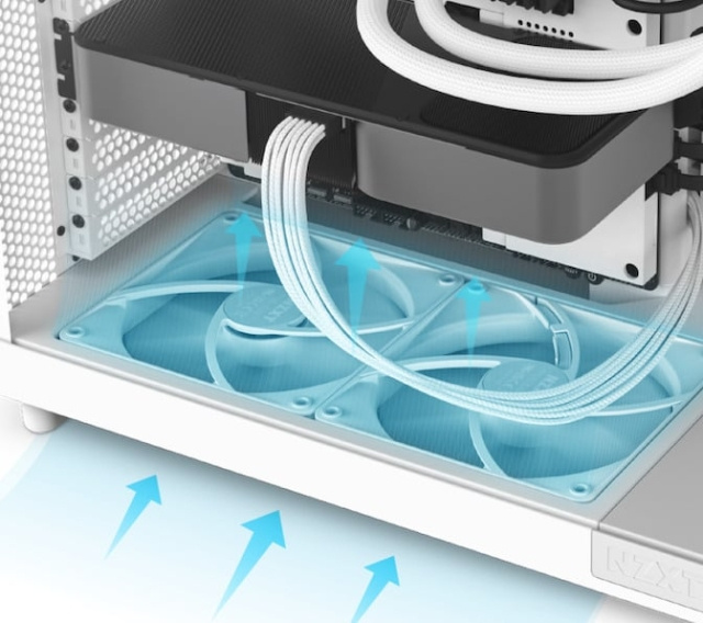 NZXT H6 Flow ATX Case with Panoramic Window, Black in the group COMPUTERS & PERIPHERALS / Computer components / Chassis at TP E-commerce Nordic AB (D39888)