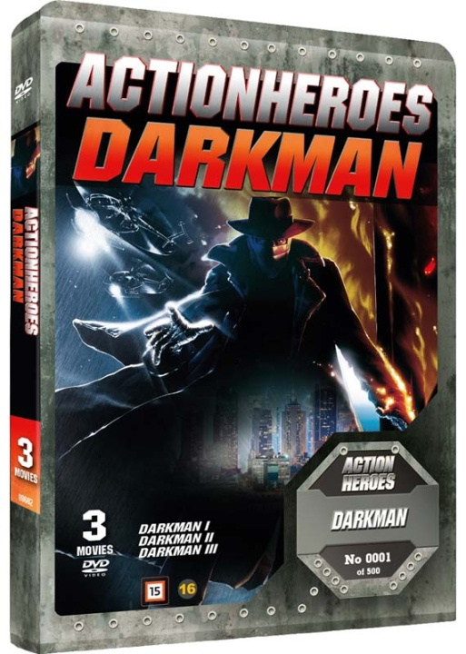 Darkman Trilogy: Action Heroes (Steelbook) Liam Neeson (DVD) in the group HOME ELECTRONICS / Audio & Picture / TV & Accessories / Movies / DVD at TP E-commerce Nordic AB (D40227)