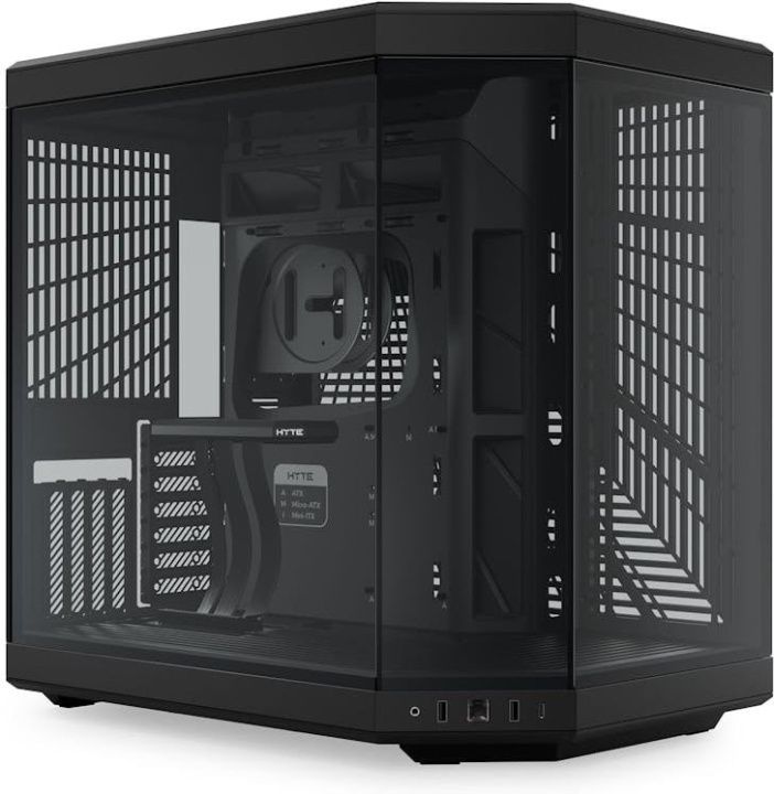 Hyte Y70 Black ATX case with a panoramic window, black in the group COMPUTERS & PERIPHERALS / Computer components / Chassis at TP E-commerce Nordic AB (D40400)