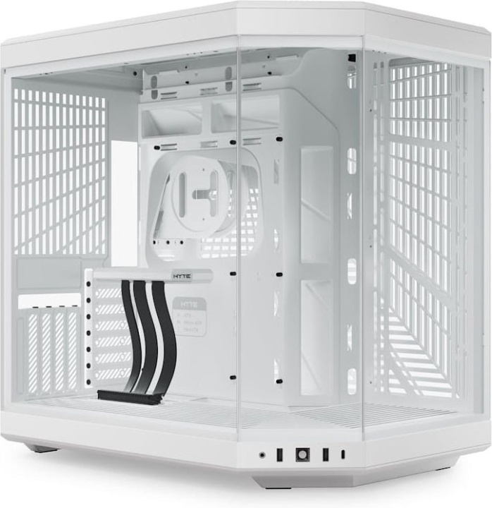 Hyte Y70 Snow White ATX case with a panoramic window, white in the group COMPUTERS & PERIPHERALS / Computer components / Chassis at TP E-commerce Nordic AB (D40401)