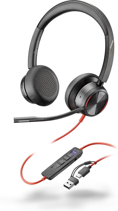 poly Blackwire 8225 - USB-C Stereo Headset + USB-C to A Adapter, Microsoft Teams Certified (8X225AA) in the group COMPUTERS & PERIPHERALS / Computer accessories / Headset at TP E-commerce Nordic AB (D40486)