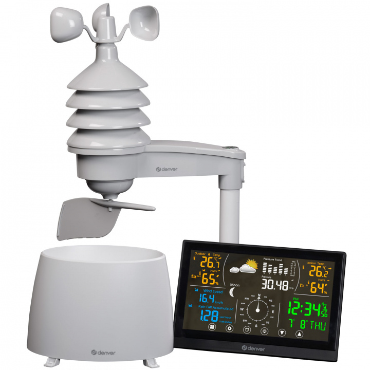 Denver Väderstation Vind och regn-sensor Färgskärm WS-650 in the group HOME, HOUSEHOLD & GARDEN / Fans & Climate products / Thermometers & Weather stations at TP E-commerce Nordic AB (D40683)