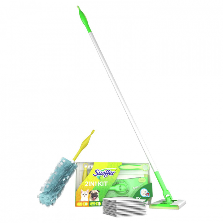 Swiffer Startkit 1 Rengöringsmopp + 8st torra refillgolvdukar &1st dammvippa + 1st dammvipperefill in the group HOME, HOUSEHOLD & GARDEN / Cleaning products / Vacuum cleaners & Accessories / Vacuum cleaners at TP E-commerce Nordic AB (D40684)